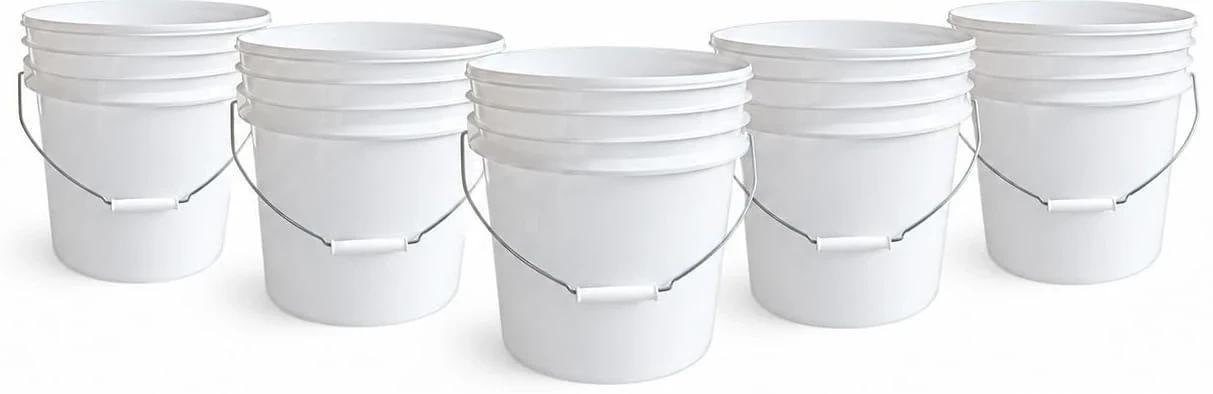 UULink 20Lバケツ 5個を並べた様子